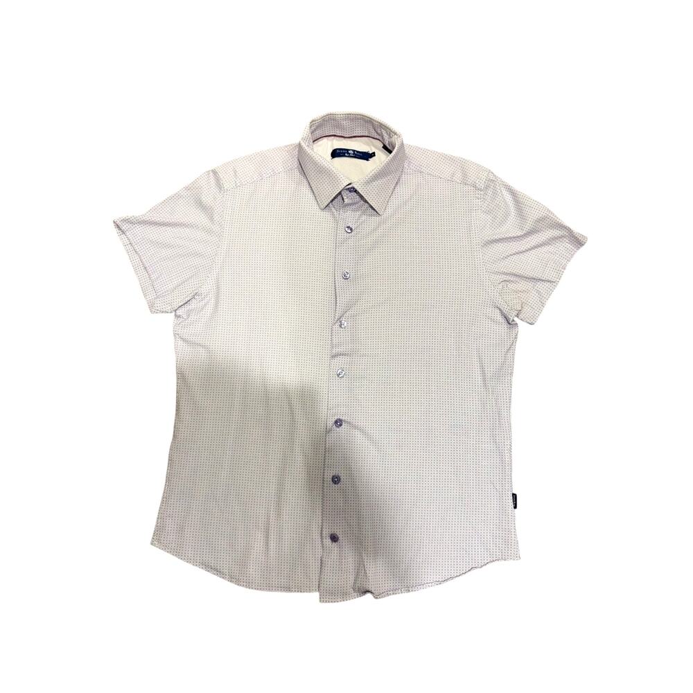 Stone Rose Made in Turkey 100% Cotton Short Sleeve Button Down Shirt Size M